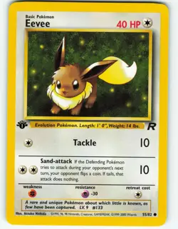 Eevee - 1st Edition - 55/82 Team Rocket - WOTC - Pokemon TCG - 2000 - Image 1