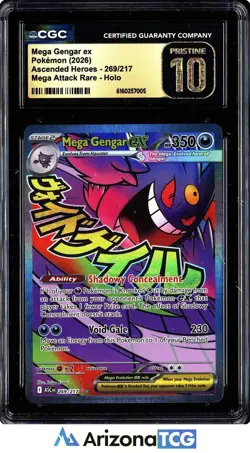 Pokemon 2026 Mega Gengar ex 269/217 Holo MAR Ascended Heroes BLACK LABEL CGC 10 - Image 1