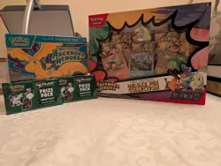 Pokemon Ascended Heroes ETB & Ascended Deluxe Pin Collection + 2 Play Series 8 - Image 1