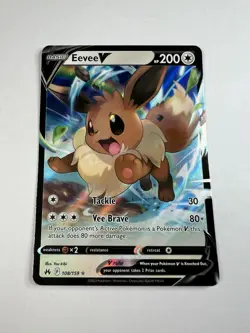 Eevee V 108/159 Ultra Rare Pokemon Crown Zenith - LP - Image 2
