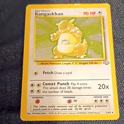 Pokemon Kangaskhan 5/64 Jungle Holo Rare Unlimited 1999 WOTC HP90 English - Image 3
