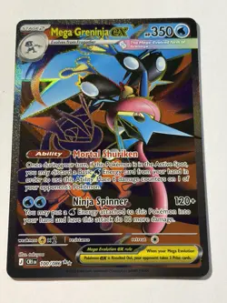 Pokemon Mega Greninja EX Chaos Rising 100/86 Ultra Rare Full Art Holo NM - Image 3