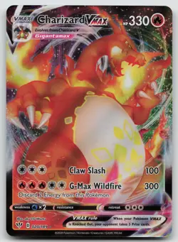 Charizard VMAX 020/189 Holo VMAX Rare Darkness Ablaze Pokemon Holo Near Mint - Image 1