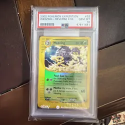 2002 Pokemon Expedition #32 Weezing Reverse Foil PSA 10 GEM MINT - Image 2