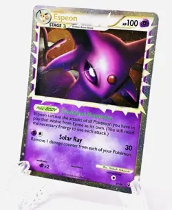 Pokemon TCG Espeon 81/90 Undaunted Holo Rare 2010 LP Vintage - Image 1