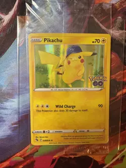 Pokemon TCG Pikachu Pokemon GO 028/078 Holo Rare Promo Basic 70 HP 2022 - Image 1