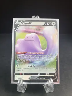 Pokemon TCG Ditto V Shining Fates 050/072 Holo Ultra Rare - MP/LP - FAST SHIP - Image 1