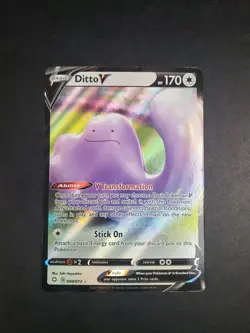 Pokemon TCG Ditto V Shining Fates 050/072 Holo Ultra Rare - MP/LP - FAST SHIP - Image 2