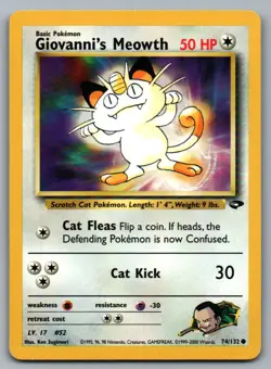 Giovanni's Meowth 74 Gym Challenge Pokemon Unlimited Ken Sugimori - Image 1