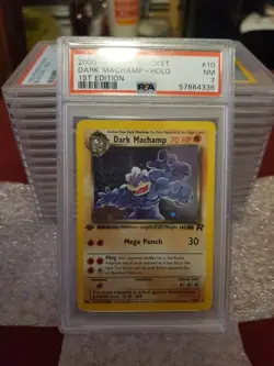 2000 Pokemon Rocket Dark Machamp 1st Edition 10/82 Psa 7 - Image 1
