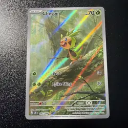 Pokemon TCG Chaos Rising Chespin Full-Art Illustration Rare 087/086 - Image 1