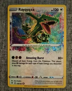 Rayquaza Rare Holo 138/185 SWSH Vivid Voltage Pokemon NM - Image 1