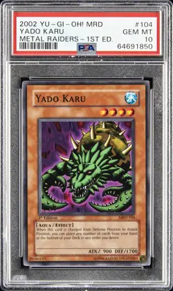 2002 YU-GI-OH! MRD-METAL RAIDERS 1ST ED #104 YADO KARU PSA 10 - Image 1