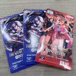 3 X One Piece OP14-EB04 + EB03 THE AZURE SEA’S SEVEN Sleeved Booster Packs - Image 1