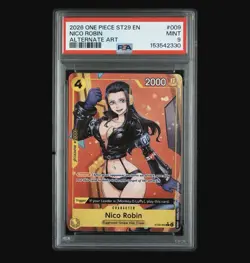 PSA 9 - Nico Robin ST29-009 Alternate Art Promo One Piece STARTER DECK Egghead - Image 1