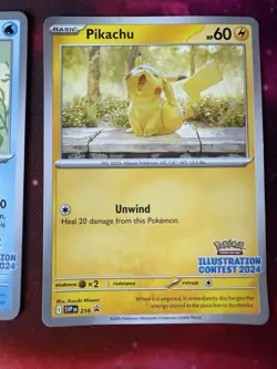2024 Pokemon Illustration Contest Promo Cards Lot Stamped LP-NM Pikachu - Image 4