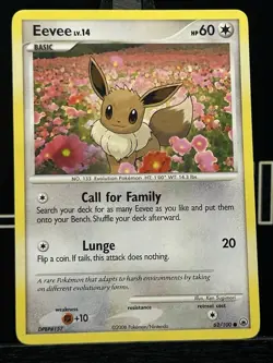 Eevee 62/100 Common Non-Holo Majestic Dawn Pokemon Card - Image 3