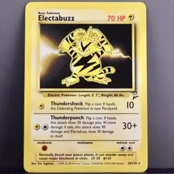 Pokemon Electabuzz 24/130 Base Set 2 Rare NM Vintage WOTC Pokemon Card - Image 1