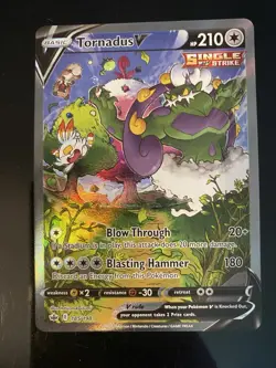 Tornadus v Alternate Full Art Holo Card 185/198 Sword & Shield Chilling Reign - Image 1