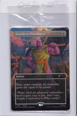Magic the Gathering MTG Swords to Plowshares Foil PSA Magazine Promo Sealed NEW - Image 1