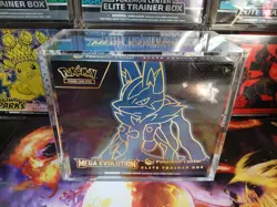 Pokemon TCG - Mega Evolution Lucario Pokemon Center ETB C/W Acrylic Case - Image 1