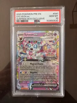 Pokemon 2025 Sylveon ex 041 Surprise Box Prismatic Evolutions GEM MINT PSA 10 - Image 1
