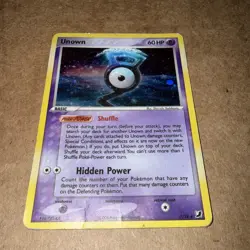 Pokemon TCG Unown (G) G/28 Unseen Forces Holo Rare English 2005 Heavily Played - Image 1