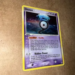 Pokemon TCG Unown (G) G/28 Unseen Forces Holo Rare English 2005 Heavily Played - Image 3