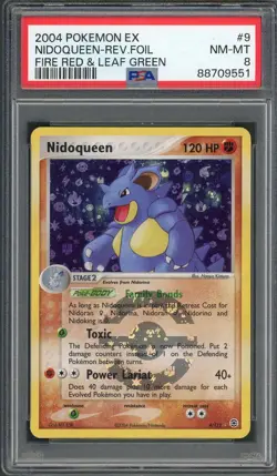 PSA 8 Nidoqueen EX Fire Red & Leaf Green 9/112 Reverse Holo Pokemon Card B11 - Image 1