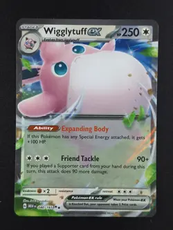 2023 Pokemon WIGGLYTUFF EX #040/165 Scarlet & Violet 151 Double Rare ENG - Image 1