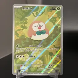 Pokemon Rowlet Illustration Rare Full Art Near Mint Perfect Order 090/088 - Image 1