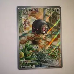 lechonk 208/197 sv03: obsidian flames illustration rare full art basic holo - Image 1