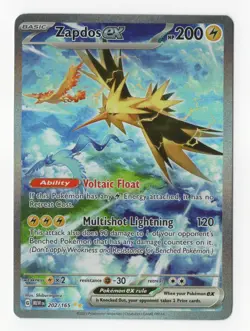 (b) Pokemon Scarlet & Violet 151 Zapdos ex 202/165 Full Art SIR - Image 1