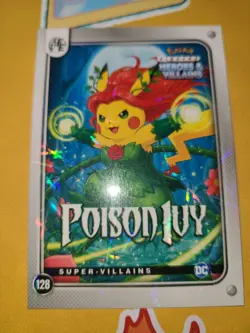 Poison Ivy (Pikachu) #128 Glitter Holo - Heros & Villains Flash Edition Pokemon - Image 1