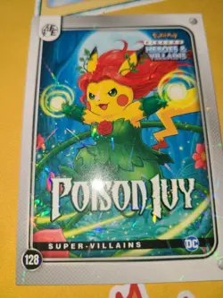 Poison Ivy (Pikachu) #128 Glitter Holo - Heros & Villains Flash Edition Pokemon - Image 2