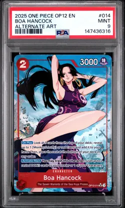 Boa Hancock 014 Alternate Art One Piece PSA 9 - Image 1