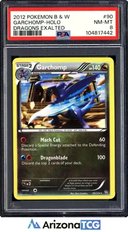 Pokemon 2012 Garchomp 90/124 Holo Dragons Exalted PSA 8 - Image 1