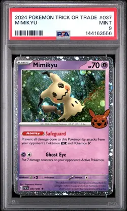 2024 POKEMON TRICK OR TRADE #037 MIMIKYU PSA 9 - Image 1