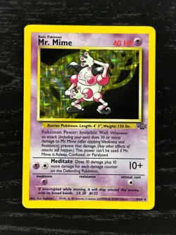Mr. Mime 6/64 Holo Rare Jungle Pokemon Unlimited Holo Near Mint - Image 1