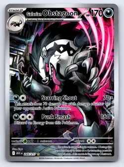 Galarian Obstagoon 245/217 Illustration Rare Ascended Heroes Pokemon Near Mint - Image 1