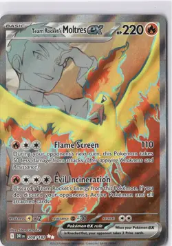 Pokemon SV10: Destined Rivals Team Rocket's Moltres ex Ultra Rare NM - Image 1