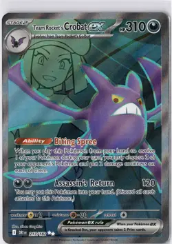 Pokemon SV10: Destined Rivals Team Rocket's Crobat ex Ultra Rare NM - Image 1