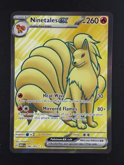 2023 Pokemon NINETALES EX #186/165 Scarlet & Violet 151 Ultra Rare ENG - Image 1