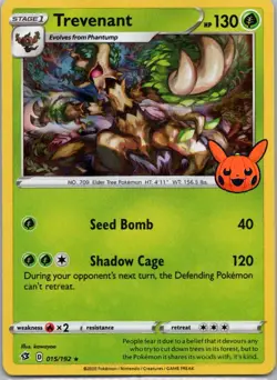 Pokemon TCG Trevenant 15/192 Rebel Clash Holo NM - Image 1