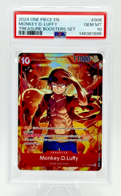 2024 One Piece English Monkey D. Luffy #006 Treasure Booster Set PSA 10 GEM MINT - Image 1