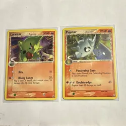 Pokemon TCG Larvitar & Pupitar EX Delta Species English 2 Card Lot - LP - - Image 1