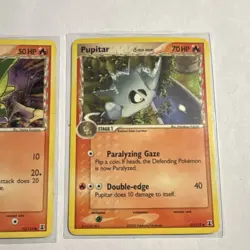 Pokemon TCG Larvitar & Pupitar EX Delta Species English 2 Card Lot - LP - - Image 3