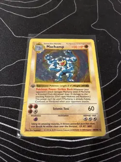 Pokemon Card | 1st Edition Machamp Base Set Holo Rare 8/102 WOTC 1999 - Image 1