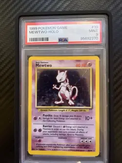 PSA 9 MEWTWO MINT Pokemon Card TCG Base Set Holo Unlimited Rare Card 10/102 - Image 1