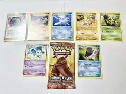2007 Pokemon Diamond & Pearl Mysterious Treasures Opened Pack 7 Cards w/ Wrapper - Image 1